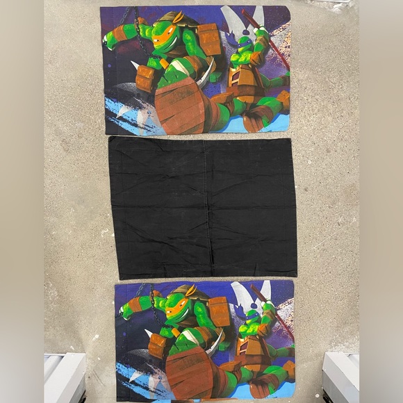 Teenage Mutant Ninja Turtles TMNT Pillow Cases set of 2 and 1 Sham - awesome! - Picture 2 of 4